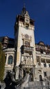 Sinaia, Romania - December 31, 2022: Peles castle Sinaia in winter season, Transylvania, Romania Royalty Free Stock Photo