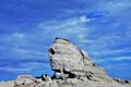 SINAIA, ROMANIA - Jul 28, 2017: The Sphinx in Bucegi National Park, Romania - Natural rock formation Royalty Free Stock Photo