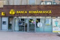 Sinaia, Romania - March 09, 2019: `Banca Romaneasca` romanian bank branch situated in Sinaia, Prahova, Romania.