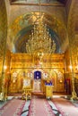 Interior details of the old church at Sinaia Monastery, Romania Royalty Free Stock Photo