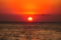 Sinais crazy sunset over Red Sea offers breathtaking views Royalty Free Stock Photo