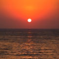 Sinais crazy sunset over Red Sea offers breathtaking views Royalty Free Stock Photo