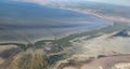 Sinaloa sea shore, aerial view. Royalty Free Stock Photo