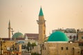 Sinan Basha Mosque in the old city of Acre Akko Royalty Free Stock Photo