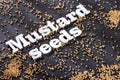 Sinapis alba - Yellow mustard seeds Royalty Free Stock Photo