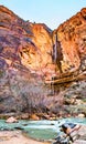 Sinawava Falls and the Virgin River in Zion National Park