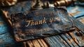 A sincere note of thanks, wood engraved.