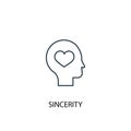 Sincerity concept line icon. Simple