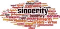 Sincerity word cloud Royalty Free Stock Photo
