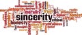Sincerity word cloud Royalty Free Stock Photo