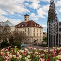 Sindelfingen, Baden Wurttemberg/Germany - May 11, 2019: City Gallery building, Stadtgalerie and cityhall square