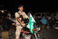 Sindh rangers soldier sitting on bike