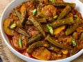 Sindhi style okra curry -spicy bhindi masala