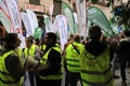 Transportation Union Street Protest in Madrid, Spain.