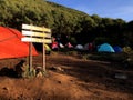 Sindoro Mountain campsite, Mount Sumbing, Indonesia