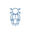 Sinergy line icon concept. Sinergy flat  vector symbol, sign, outline illustration. Royalty Free Stock Photo