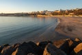 Sines beach at sunset in Portugal Royalty Free Stock Photo