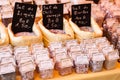 Lemon salt sal de limon, chili and orange salt sal de chili naranja and herbal salt sal de hierbas for sale at Sineu market