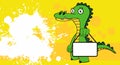 Sing board crocodile cartoon emotion background