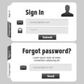 Sing In and Forgot Password Website Form