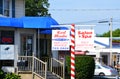 Sign in front of Karl Manke Barber Shop