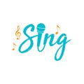 Sing logo , karaoke logo vector