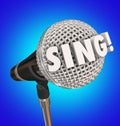 Sing Word Microphone Talent Musical Performance Royalty Free Stock Photo