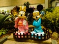 22/2/2015 singapore changi airport ,mickey and mouse statue in airport garden