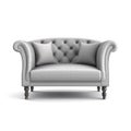 Singal sofa on a white background Royalty Free Stock Photo