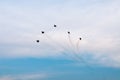 Singapore - 2018-08-04: Singapore airforce fighter jets fly pass over Marina Bay. Singapore National Day Parade NDP rehearsals