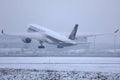 Singapore Airlines plane taking off, spectacular