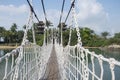 Palawan Beach hanging bridge in Sentosa, Singapore Royalty Free Stock Photo