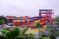 Singapore Apr2021 View of the Wild Wild Wet, a water theme park in Downtown East, which is an entertainment hub in Pasir Ris. This