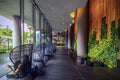 Green nature facade of Parkroyal on Pickering hotel building in Singapore city