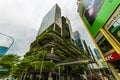 Green nature facade of Parkroyal on Pickering hotel building in Singapore city