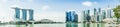 SINGAPORE - APRIL 7,2017: panoramic image of Marina Bay Sands