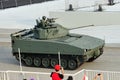 Singapore Armed Forces (SAF) displaying its Bionix Infantry Fighting Vehicle during National Day Parade (NDP) Rehearsal 2013