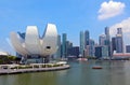 Singapore ArtScience Museum and City Skyline