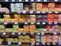 Singapore: Assorted instant noodles on Sale On Supermarket Shelves