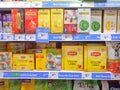 Singapore: Assorted tea product on Sale On Supermarket Shelves