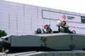 Singapore Mobile Column military parade travelling through Yishun Northpoint City on National Day