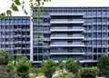 Singapore Aug2021 View of Khoo Teck Puat hospital in Yishun HDB heartland neighbourhood. The lush, eco friendly green building is Royalty Free Stock Photo