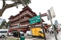 SINGAPORE - AUGUST 8, 2014 Buddha Toothe Relic Temple in Chinatown, business district, a major tourist attraction in Singapore on Royalty Free Stock Photo