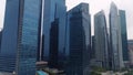 Singapore - August, 2018: Top view of panoramic scene of day of majestic cityscape with modern new buildings. Shot