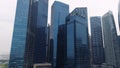 Singapore - August, 2018: Top view of panoramic scene of day of majestic cityscape with modern new buildings. Shot