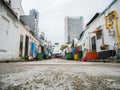 Singapore Back Alley View Garbage Bin