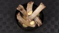 Singapore Bak kut teh or pork ribs soup which made from many ingredients Royalty Free Stock Photo