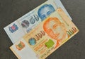 Singapore banknote dollar SGD Royalty Free Stock Photo