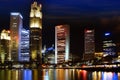 Singapore Boat Quay at night.