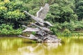 Singapore Botanic Gardens, Swan sculpture, sculpture of swans ta